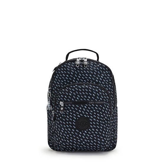 Kipling Seoul Small Printed Tablet Ryggsäck Blå Vita | SE 1351NW